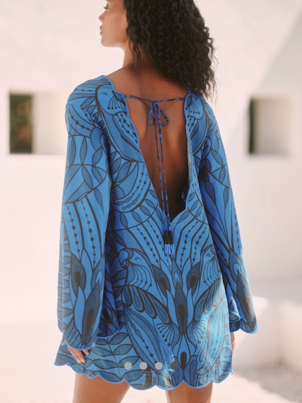 New FARM Rio x Anthropologie Lacemaker Open Back Mini Dress - Picture 3 of 3